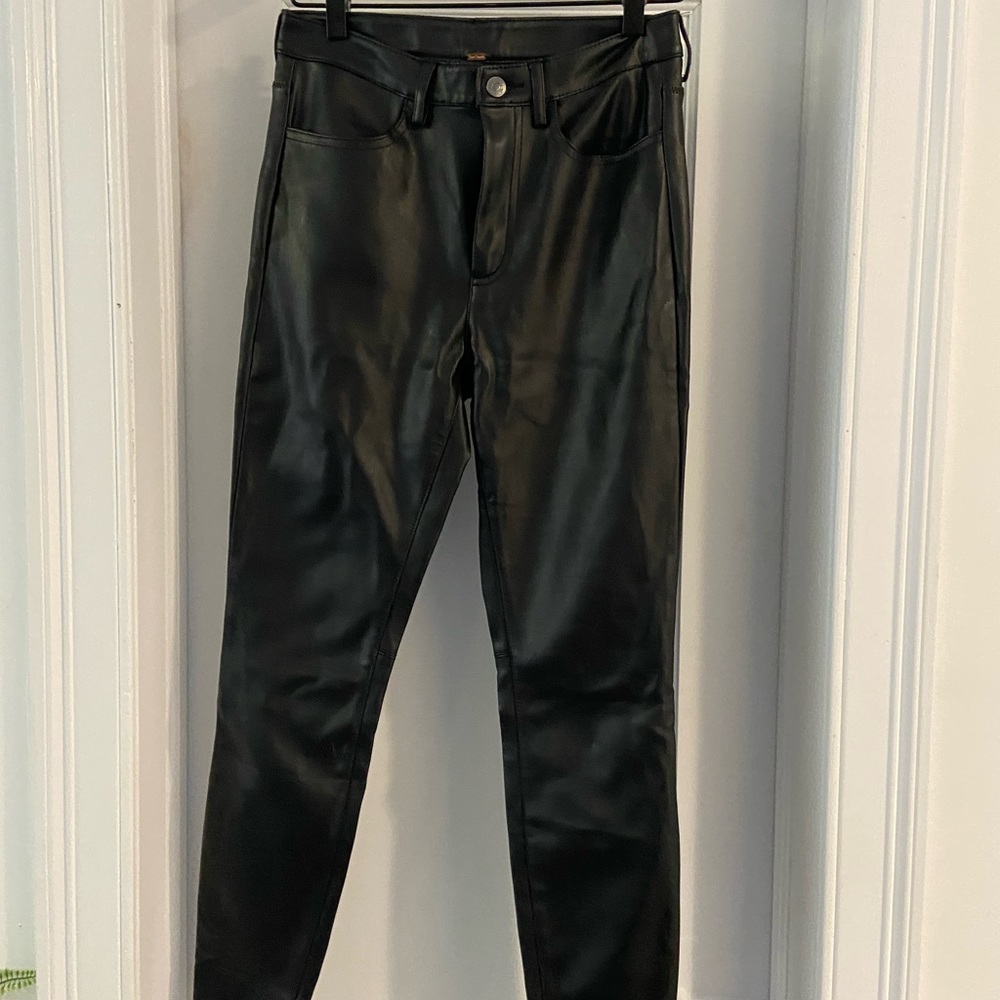 Free people leather pants- never worn perfect for fall. Straight leg